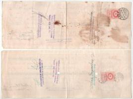 ~1939-1941. 12db-os váltó tétel, mind kitöltött, néhány darabon illetékbélyeg vagy lyukasztásos érvé...