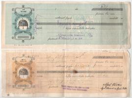 ~1939-1941. 12db-os váltó tétel, mind kitöltött, néhány darabon illetékbélyeg vagy lyukasztásos érvé...