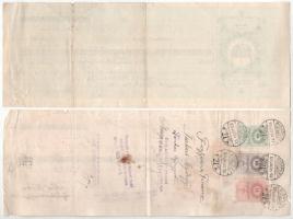 ~1939-1941. 12db-os váltó tétel, mind kitöltött, néhány darabon illetékbélyeg vagy lyukasztásos érvé...