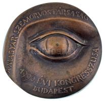 1996. &quot;A Magyar Szemorvostársaság 1996. évi kongresszusa - Budapest / A Honfoglalás 1100. évfordulója&quot; kétoldalas bronz plakett. Szign.: P.B. (78mm) T:AU