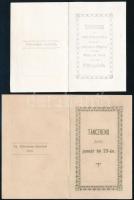 1886-87 2 db szabadkai táncrend: Szeretetről címzett szabadkai nőegylet báli táncrend Bittermann Józ...