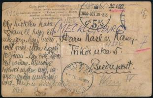 S.M.S. Mecklenburg német csatahajó fotólap, kissé koszos