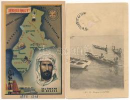 20 db RÉGI fekete-afrikai képeslap, vegyes minőség / 20 pre-1960 Sub-Saharan African postcards in mi...