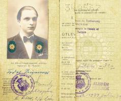 cca 1927-1939 Útlevelek, össz. 6 db, közte Magyar Királyság, Jugoszláv Királyság, Szerb Királyság / ...