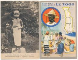 11 db főleg RÉGI afrikai képeslap, vegyes minőség Togo-ból / 11 mostly pre-1950 African postcards in...