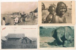 11 db főleg RÉGI afrikai képeslap, vegyes minőség Csád-ból / 11 mostly pre-1950 African postcards in mixed quality from Chad