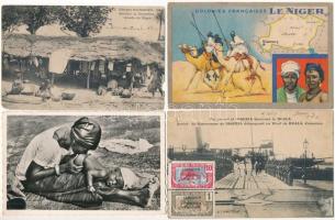 11 db főleg RÉGI afrikai képeslap, vegyes minőség Niger-ből / 11 mostly pre-1950 African postcards in mixed quality from Niger