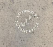 Atlantic Can Co. antik fém süteményes doboz, kis horpadással, 19x7 cm