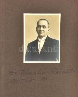 cca 1920 Híres magyar orvosok arcképei, Fotók feliratzott albumlapokon, Rutich Jenő, Frgyes János, Á...