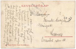 1907 Tiszolc, Tisovec; Fenyves fogaskerekű vasútállomás. Kreisler József kiadása / Zbojská cogwheel ...