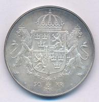Svédország 1976. 50K Ag "XVI. Károly Gusztáv és Szilvia esküvője" T:AU patina Sweden 1976....