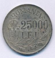 Románia 1946. 25.000L Ag "I. Mihály" T:VF patina Romania 1946. 25.000 Lei Ag "Mihai I...