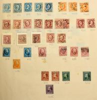 Hollandia és Nagy-Britannia vegyes gyűjtemény, sima és előnyomott albumlapokon nagyalakú régi díszes, kemény fedeles borítóban