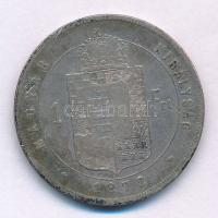 1872KB 1Ft Ag "Középcímer" T:VF,F ph., karc, patina Adamo M15