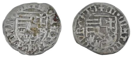 1482-1486K-VA Denár Ag "I. Mátyás" (2db: 0,57g és 0,61g) T:VF Hungary 1482-1486K-VA Denar Ag "Matthias I" (2pcs: 0,57g and 0,61g) C:VF Huszár: 719., Unger I.: 565.d