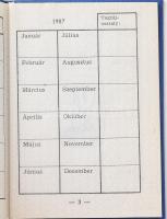 cca 1986 7 db sorszámkövető, kitöltetlen szakszervezeti igazolvány