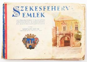 Márton Jakab: Székesfehérvári emlék. Az őskoronázó város rövid történetével, 20 színes képpel és magyarázószöveggel. Bp., Hornyánszky. Kiadói papírkötés, ázott, viseltes állapotban.