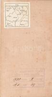 cca 1900-1910 Brünn, Troppau, Neutra (Brno, Opava, Nyitra) katonai térkép, 1 : 750.000, vászonra kas...