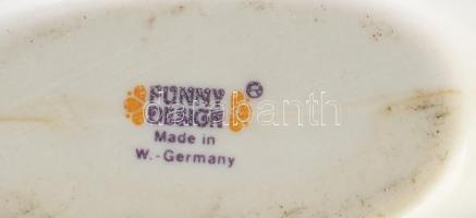 Porcelán butykos, fácán mintával díszítve. Jelzett, hibátlan, m: 13 cm