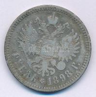 Orosz Birodalom 1898. 1R Ag "II. Miklós" T:F ph. Russian Empire 1898. 1 Rouble Ag "Ni...