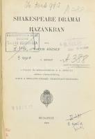 Bayer József: Shakespeare drámái hazánkban. I-II. kötet. (Egybekötve.) Bp.,1909, Kisfaludy-Társaság Shakespeare-Bizottsága,(Franklin-ny.), XVI+476 p.; XII+385+1 p. Átkötött félvászon-kötés, kissé kopott borítóval, régi könyvtári példányban.