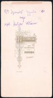 cca 1890-1900 Szmik Gyula (1845-?) vasúti orvos?/gyógyszerész és felesége, Hoffer Klára portréja, ke...