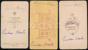 cca 1870 Puskás Tivadar (1844-1893) mérnök rokonjának, Puskás Albert (1859-1907) gyerekkori portréi,...