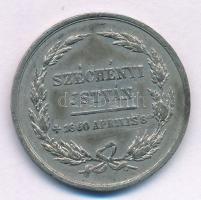 1860. "Széchenyi István - 1860 április 8-án" kétoldalas Sn halotti emlékérem (29mm) T:XF,V...