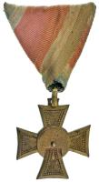 1923. "Legénységi Szolgálati Jel" bronz kitüntetés eredeti mellszalagon, medallion nélkül T:XF patina Hungary 1923. "Distinction for Long Service for the Soldiers" bronze decoration with original ribbon, without medallion C:XF