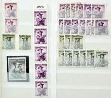 Ausztria forgalmi és Portó bélyeg több példányos előrendező 1945-től 32 osztott A/4 lapos újszerű állapotú Lindner berakó 38 oldalán. Érdekes anyag, ritka kínálat!!