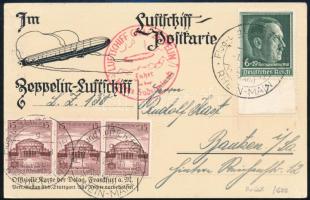 Deutsches Reich 1938 Zeppelin szudétavidéki repülése képeslap
