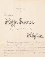 cca 1897-1938 Hoffer Ferenc M. Kir. Dohányjövedéki Központi Igazgatóság helyettes igazgató, miniszte...