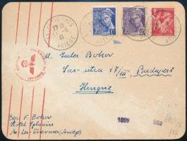 1941 Cenzúrázott levelezőlap Budapestre küldve