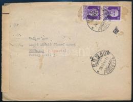 1942 Többszörösen cenzúrázott levél Budapestre
