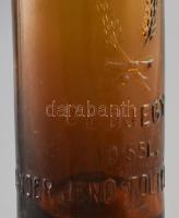 Ausländer Jenő töltése, Csongrád feliratos, búzakalász védjegyes búzasörös üveg, alján sérüléssel, m...