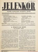 1941 Jelenkor. (Társadalmi, politikai és kulturális, antifasiszta lap.) Szerk.: Katona Jenő. II. évfolyamának számai bekötve, félvászon kötésben A lap a német megszállást követően megszűnt. A nyilasok a lap szerkesztőjét, Katona Jenőt is letartoztatták. A lap szerzői között ellenzéki, katolikus, erdélyi, felvidéki írókat, valamint Nyugat szerzőit is megtalálhatjuk. Ritka!