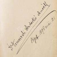 cca 1895-1917 Régi emlékkönyv, számos bejegyzéssel, közte Frank Frigyes (1890-1976) festőművész sajá...