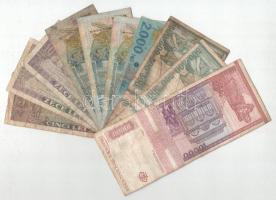 10db-os vegyes, gyenge tartású román bankjegy tétel T:F,VG
10pcs of mixed romanian banknote lot in ...