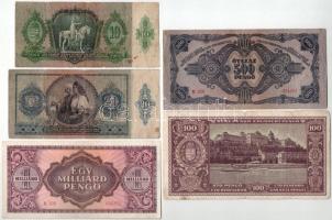 5db-os klf, nagyrészt inflációs pengő bankjegy tétel T:F,VG