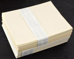 375 db fehér kartonlap kiállítási lap méretben (24x29cm), ebből 205 db barna színű kerettel, 170 db keret nélkül