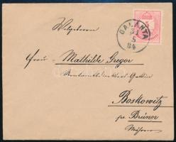 1884 5kr levélen GALÁNTA - Boskowitz