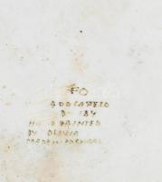 Portugál pitesütő edény, mázas porcelán, jelzéssel, kis kopottsággal, d: 26,5 cm