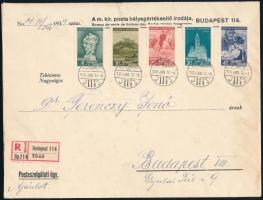 1939 Magyar a magyarért sorozat elsőnapi ajánlott levélen