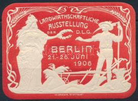 1906 Berlini mezőgazdasági kiállítás dombornyomású levélzáró