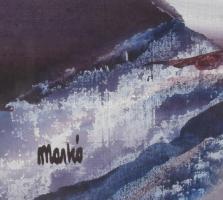 Markó Erzsébet (1947-): Szökőkút. Olaj, farost, jelezve balra lent, hátoldalán Képcsarnok Vállalat c...