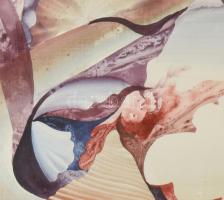 Markó Erzsébet (1947-): Szökőkút. Olaj, farost, jelezve balra lent, hátoldalán Képcsarnok Vállalat c...