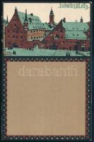 1908 Kézdi Kovács László (1864-1942) autográf sorai feleségének Münchenből Budapestre, litografált a...