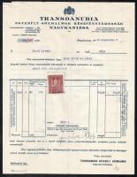 1933 Transdanubia Egyesült Gőzmalmok R.T., Nagykanizsa fejléces számla