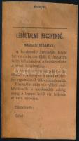 cca 1942 Légoltalmi fecskendő kezelési és karbantartási utasítása 2 oldalas 7x13 cm kartonpapír, Vadásztöltény-, Gyutacs- és Fémárugyár R.T., kis hiány, hullám