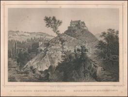 cca 1850 Ludwig Rohbock (1820-1883)-G. Hels: A kisdisznódi templom Erdélyben, Michelsberg in Siebenb...